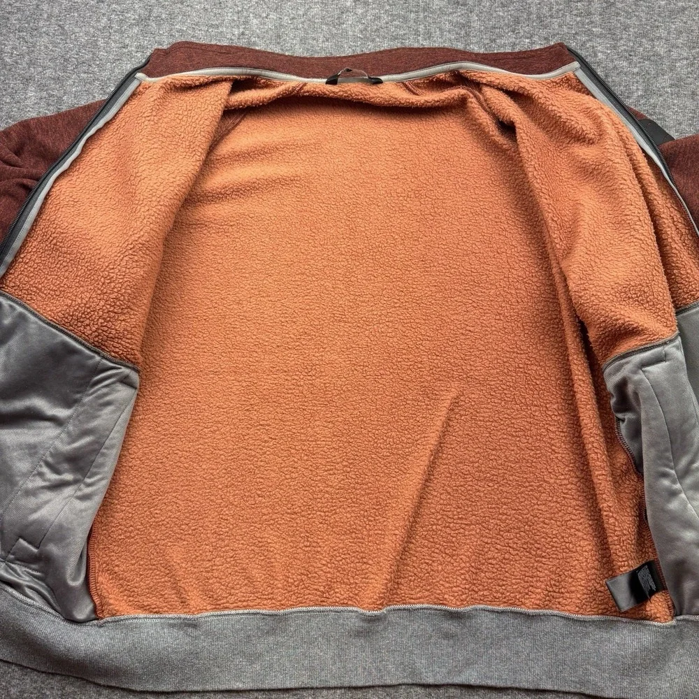 The‎ North Face Jacket Mens Sz XL Red Gray Fleece Full Zip Hiking Y2K Gorpcore